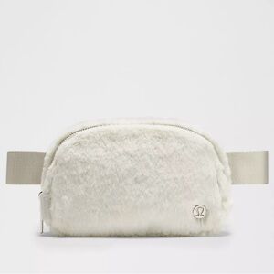 Lululemon plush fleece fur belt bag NWT